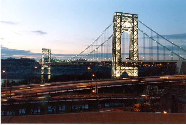GWB lit across Hudson